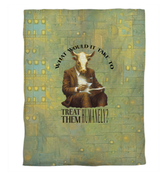 Vintage Racing Buffalo Duvet Cover on Bed.
